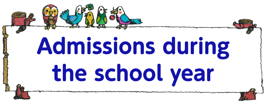 Admissions during the school year